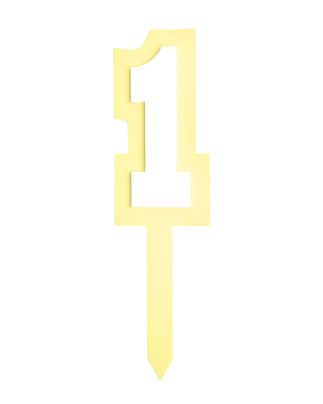 1 LEMON+WHITE LAYERED ACRYLIC CAKE TOPPER