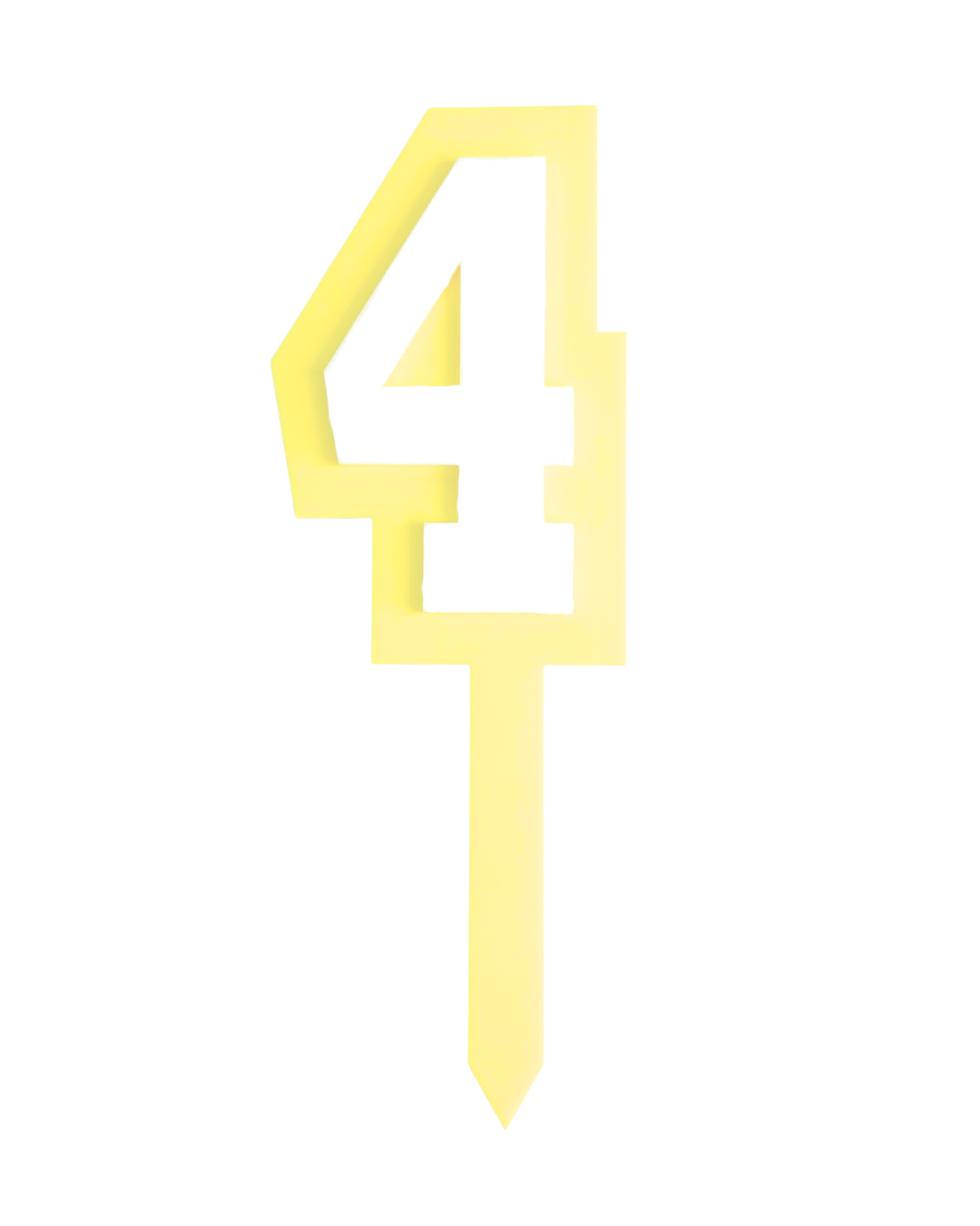 4 LEMON+WHITE LAYERED ACRYLIC CAKE TOPPER