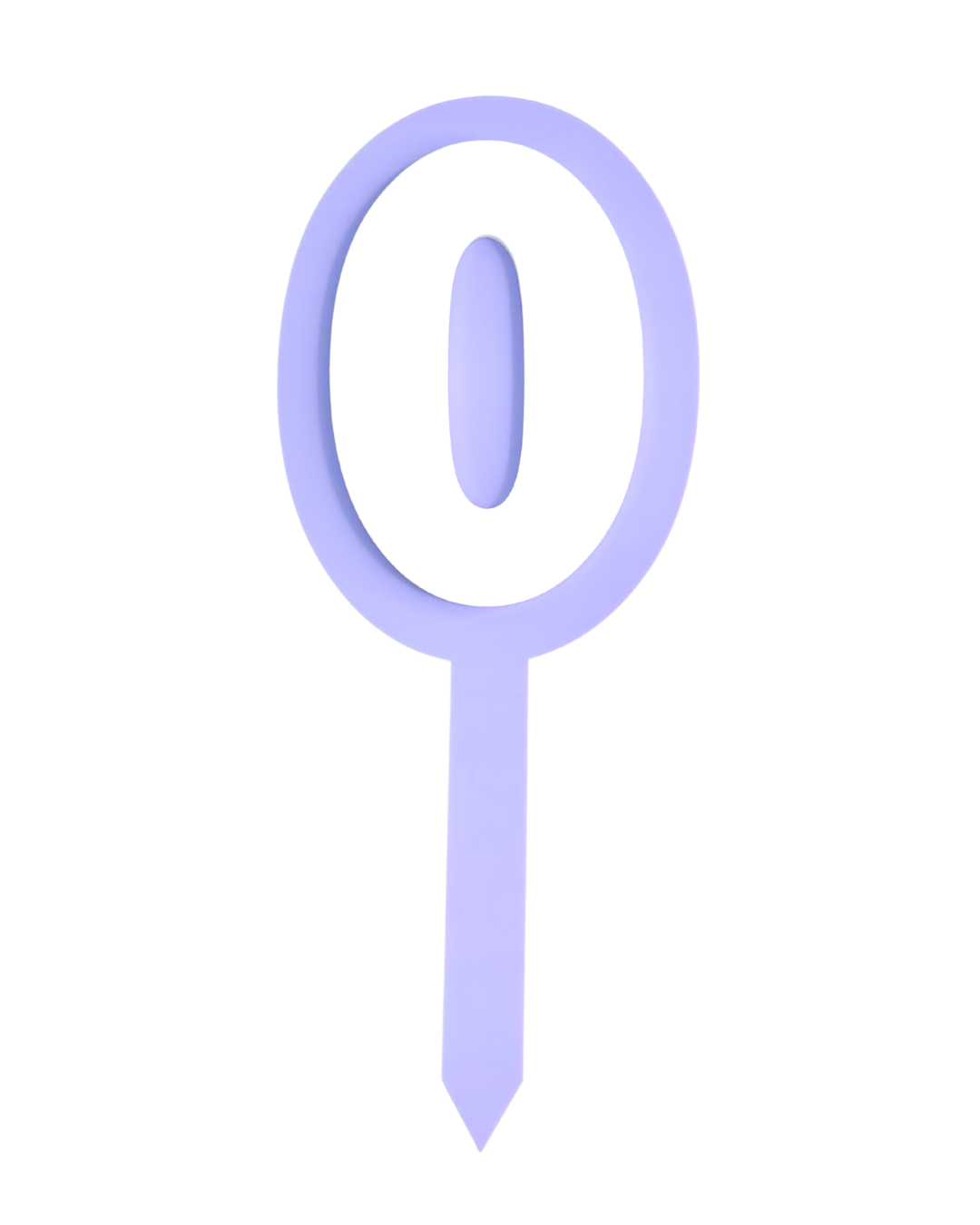 0 LAVENDAR+WHITE LAYERED ACRYLIC CAKE TOPPER