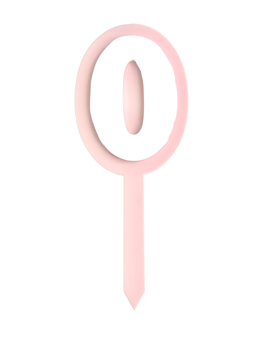 0 PINK+WHITE LAYERED ACRYLIC CAKE TOPPER