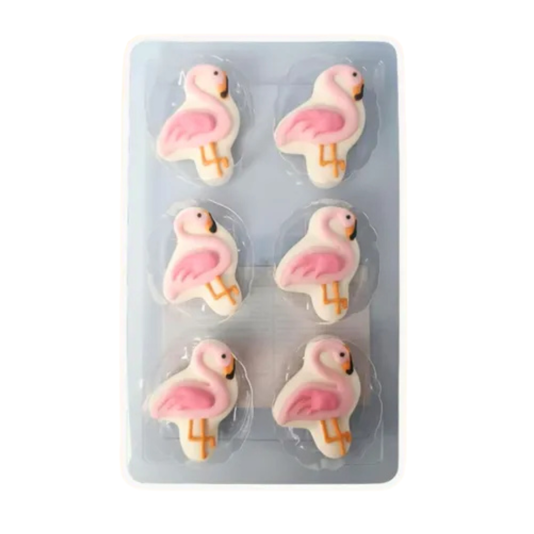 Sugar Decorations FLAMINGO 6 PIECE