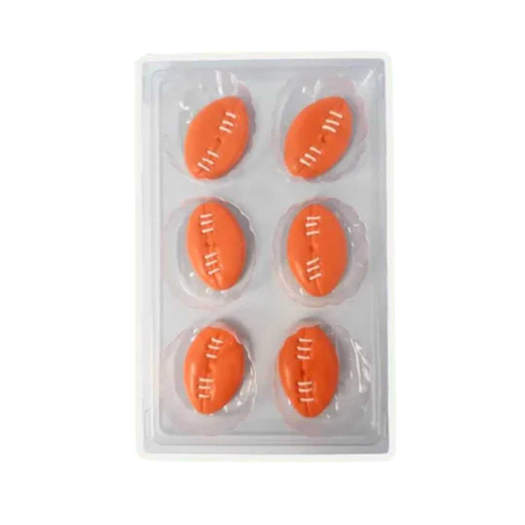 Sugar Decorations FOOTBALL 6 PIECE