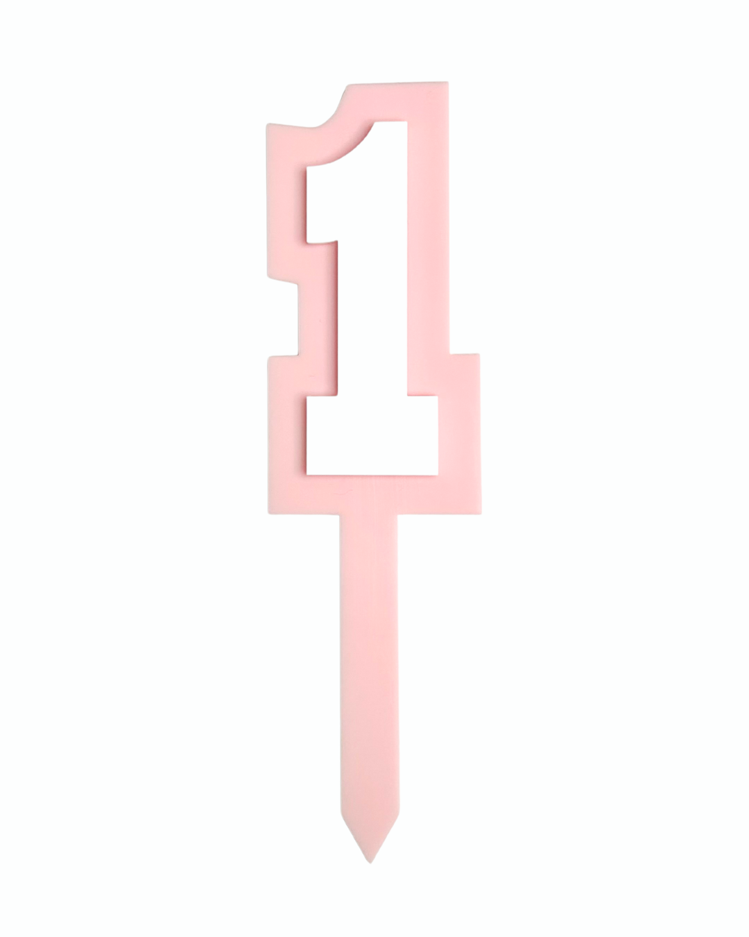 1 PINK+WHITE LAYERED ACRYLIC CAKE TOPPER