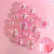 Pink Opaque Foam Ball Topper 20 Pack