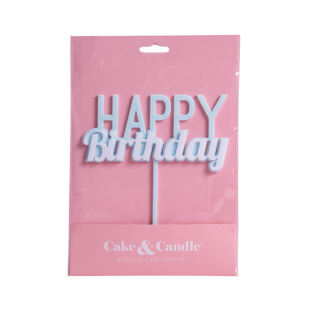 MILKSHAKE HAPPY BIRTHDAY BUBBLE GUM Cake Topper