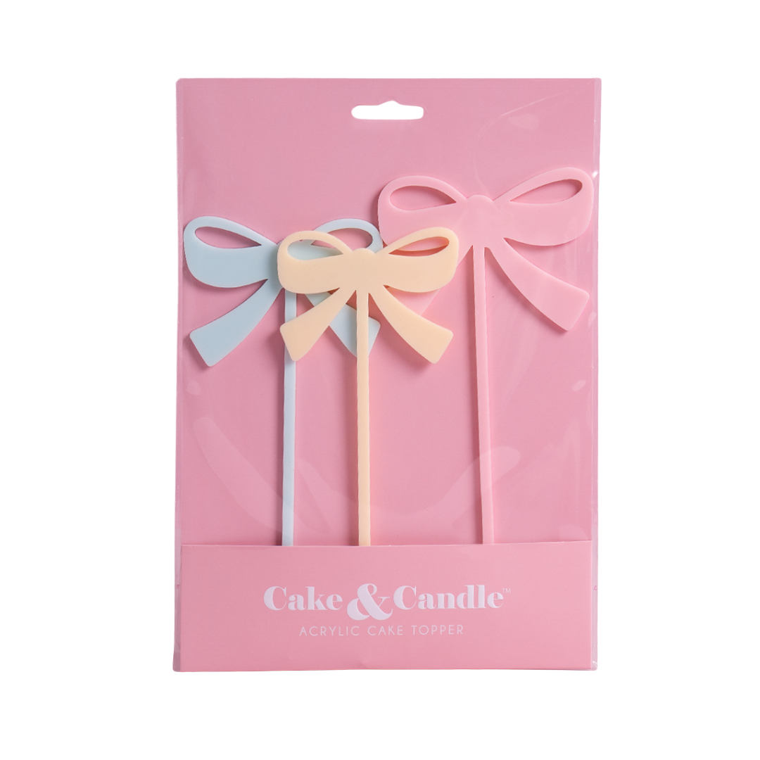 MILKSHAKE BOWS Cake Topper