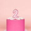 Pink Metallic Balloon Candle No 2