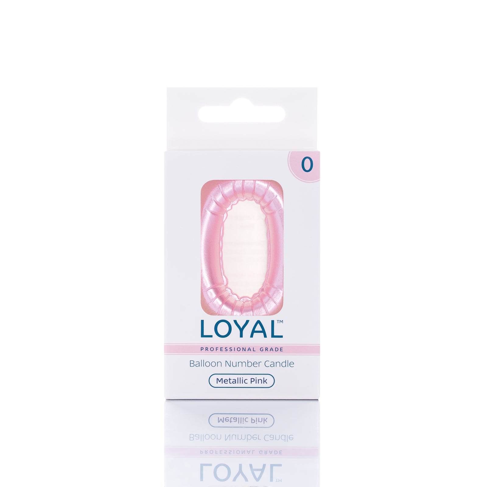 Pink Metallic Balloon Candle No 0