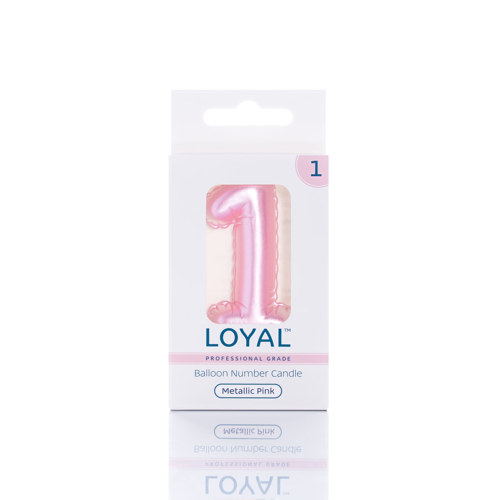 Pink Metallic Balloon Candle No 1