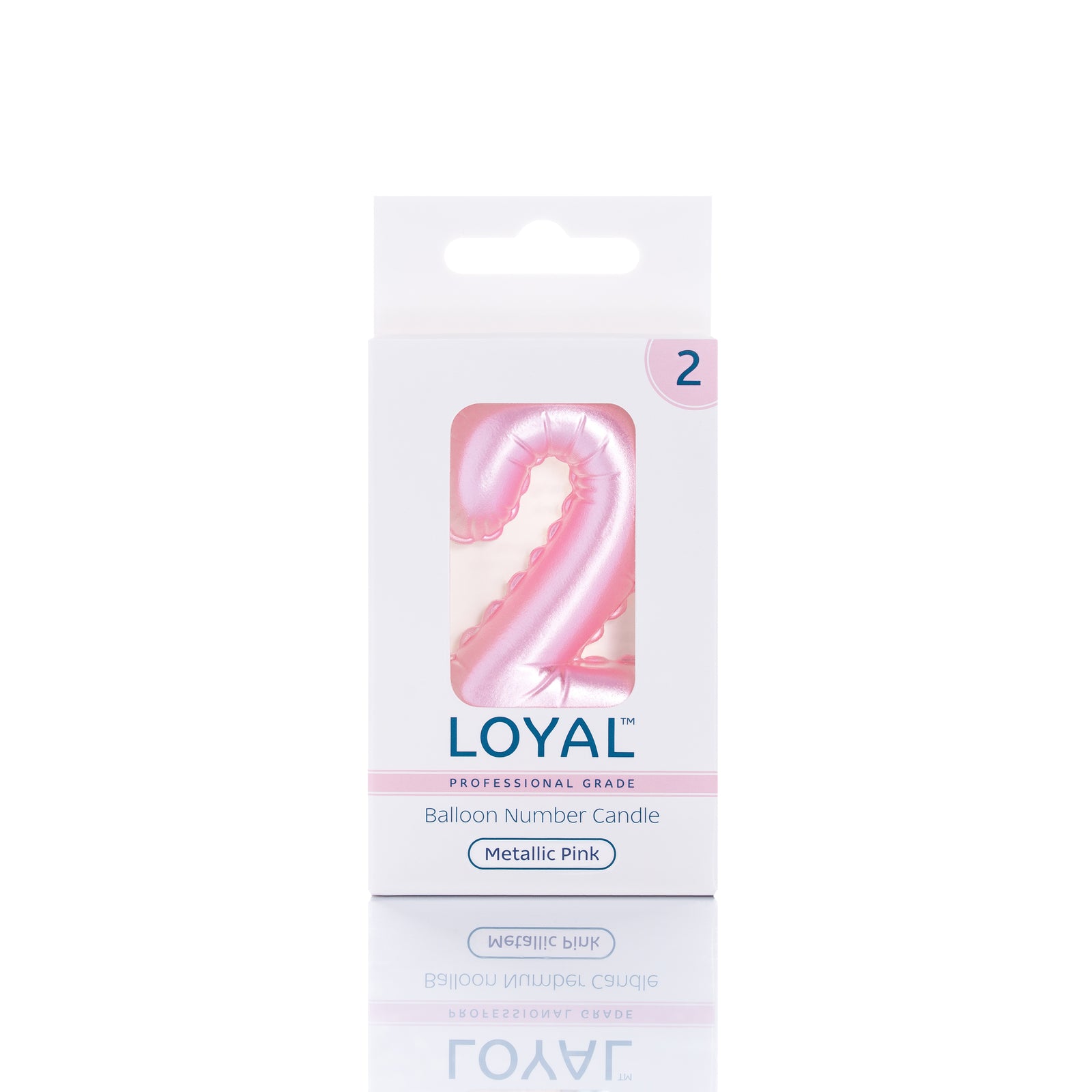 Pink Metallic Balloon Candle No 2