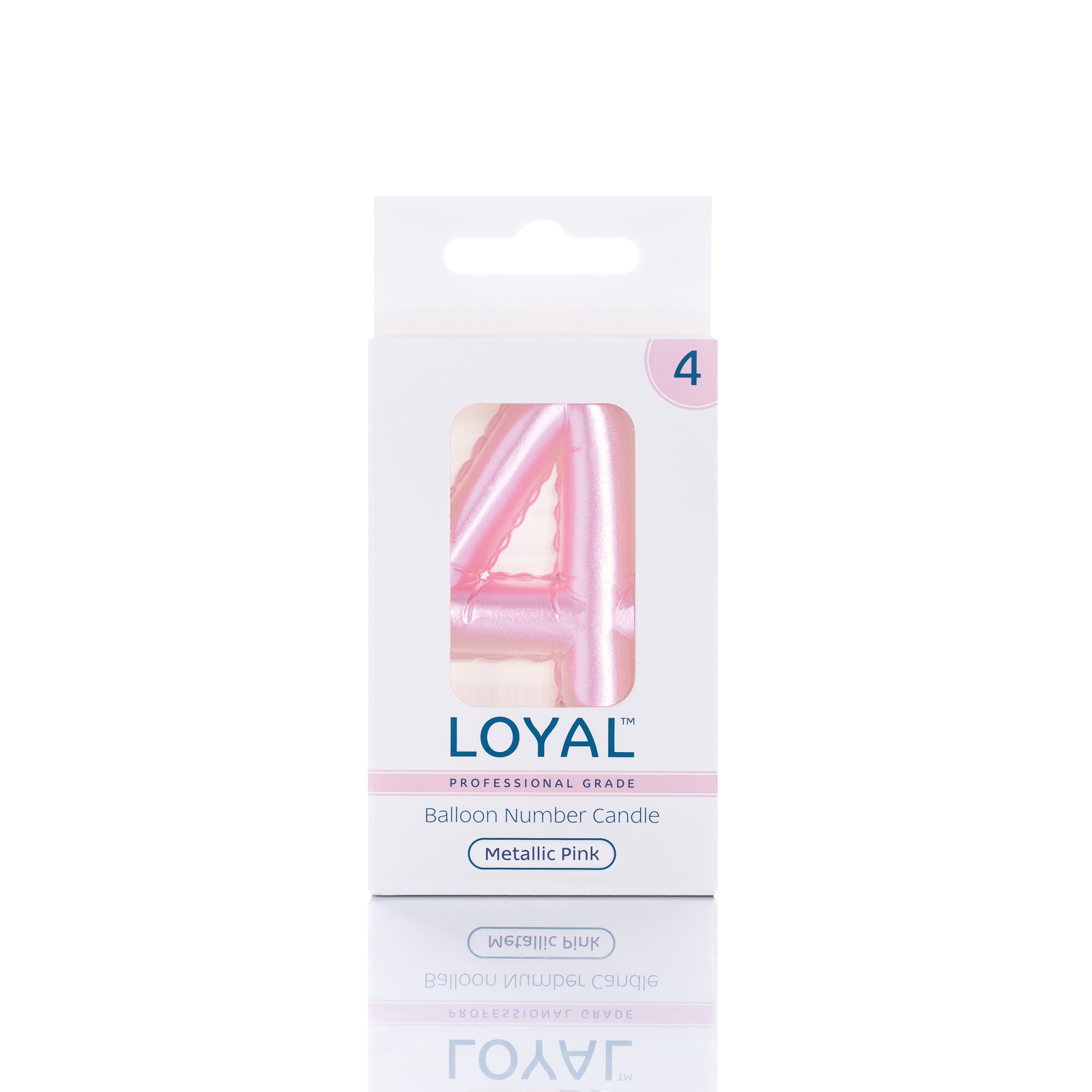 Pink Metallic Balloon Candle No 4