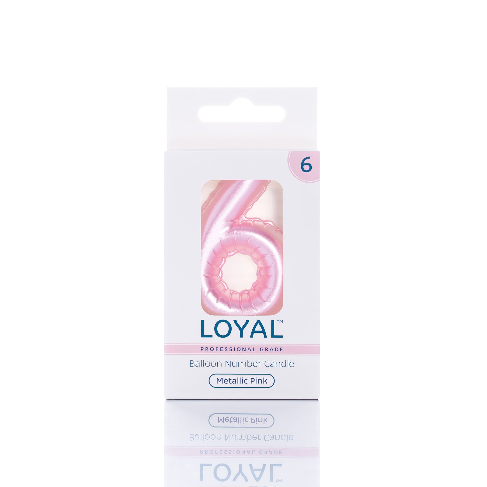 Pink Metallic Balloon Candle No 6