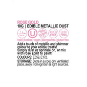 Rose Gold Edible Metallic Dust 10g