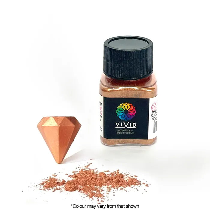 VIVID ROSE GOLD EDIBLE METALLIC DUST 10G
