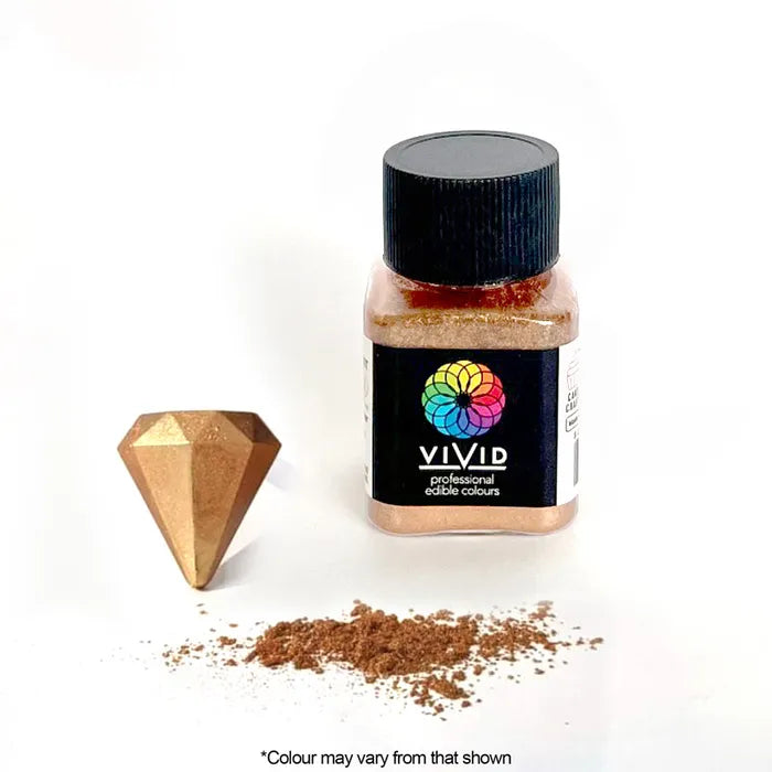VIVID SHIMMER ROSE GOLD EDIBLE METALLIC DUST 10G