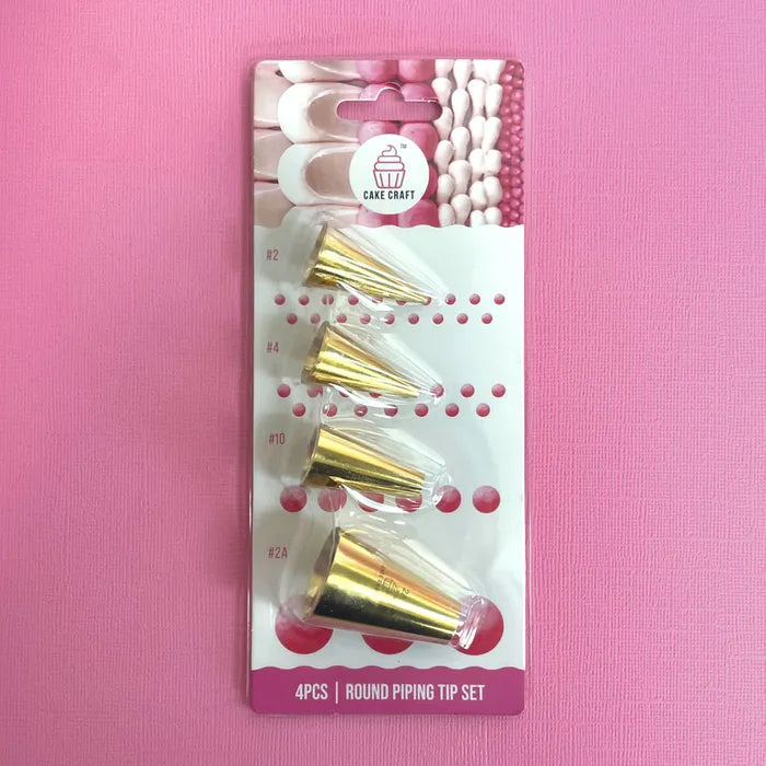 CAKE CRAFT ROUND PIPING TIP SET 4 PIECE SET