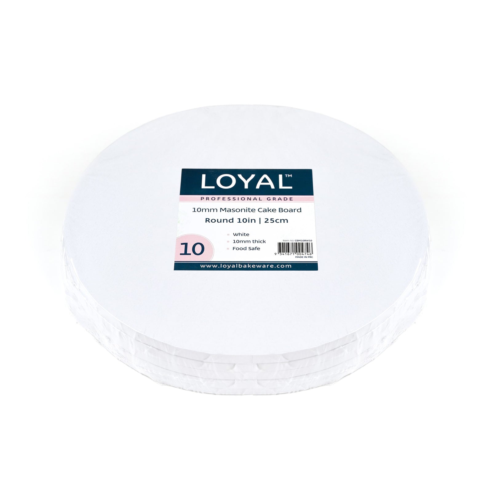 Round 10inch White Cake Drum 10MM Thick