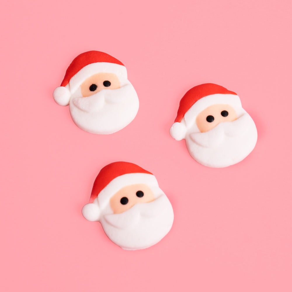 Santa Icing Decorations 8 pieces