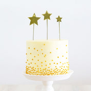 Gold Stars Metal Cake Topper