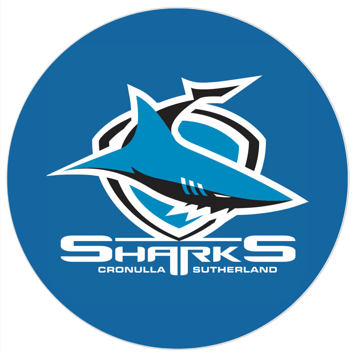 Sharks Logo 8 Inch Round Edible Images