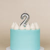 Silver Metallic Balloon Candle No 2