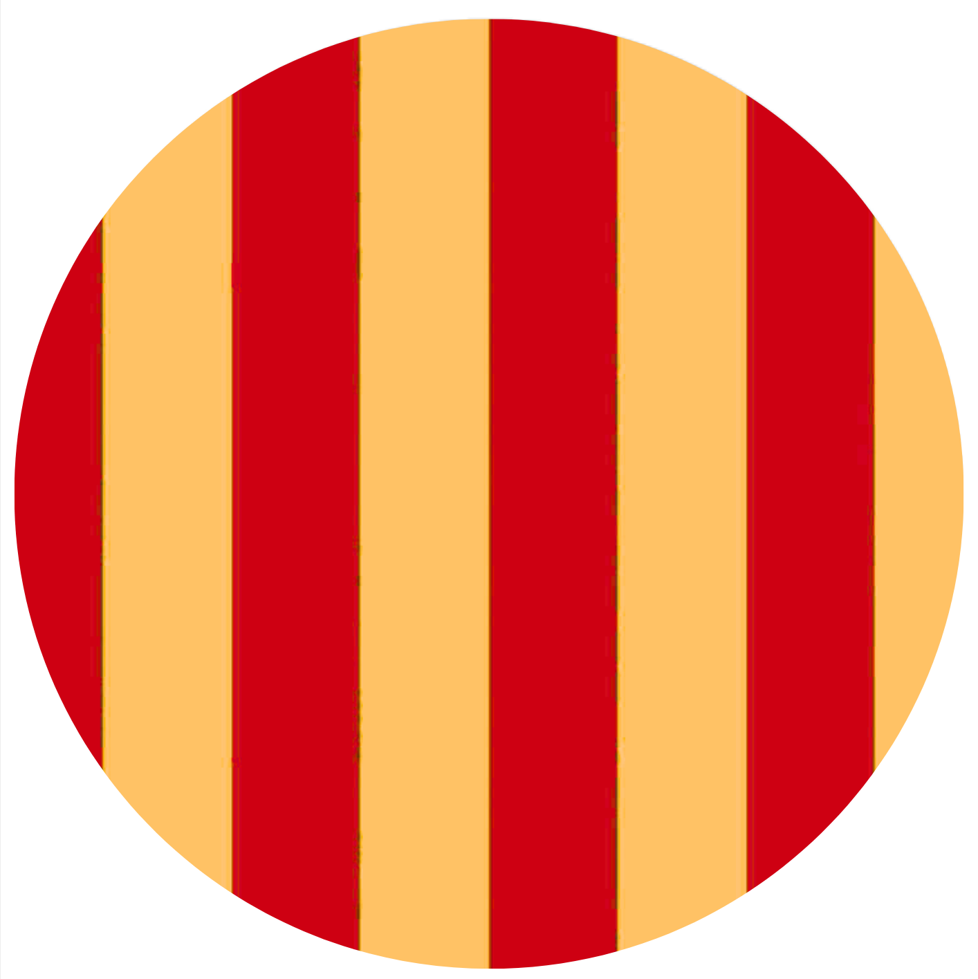 Suns Footy Stripes 8 Inch Round Edible Images