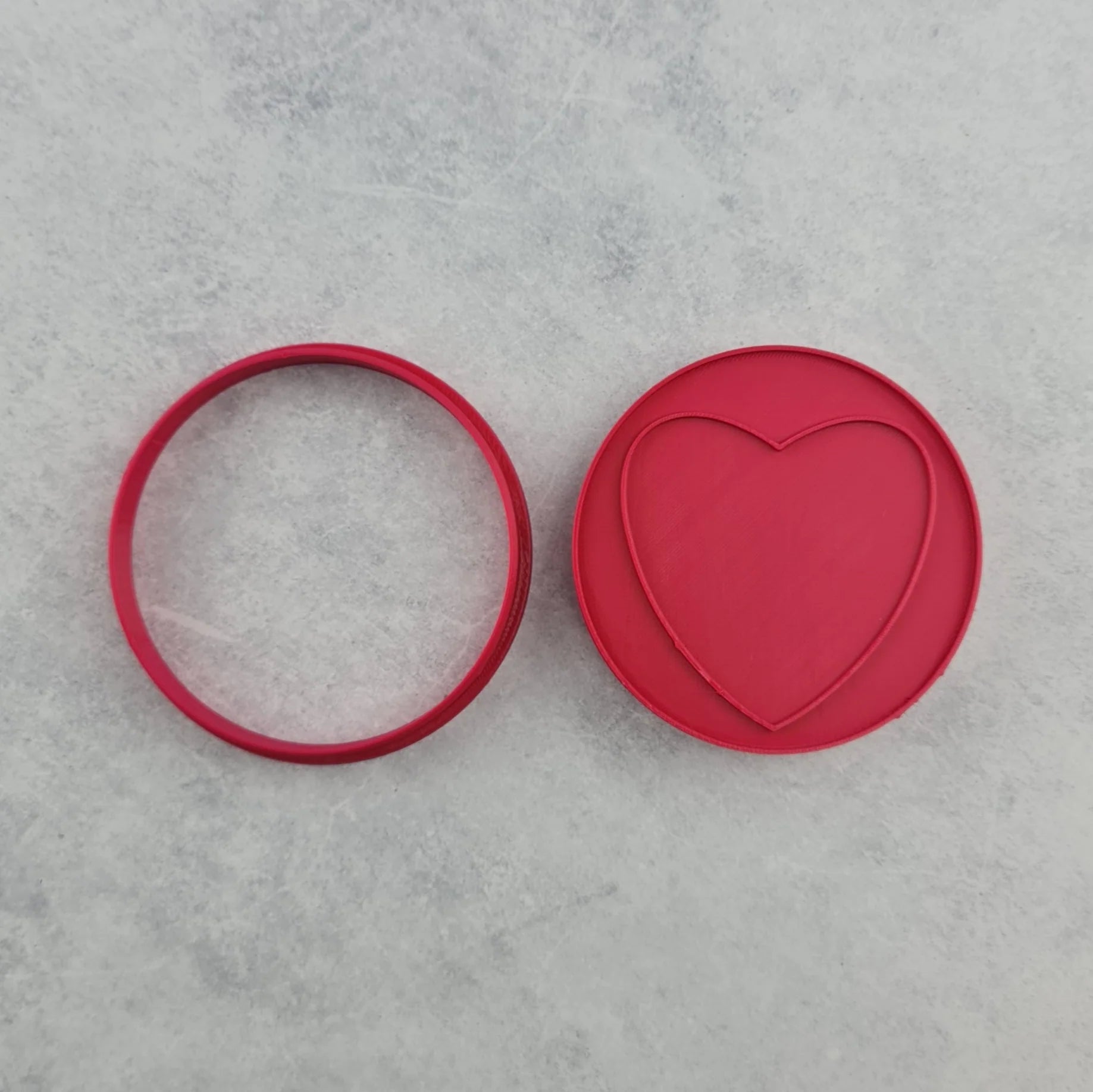 Candy Heart Cutter and Dough Imprint Set by The Confectionist