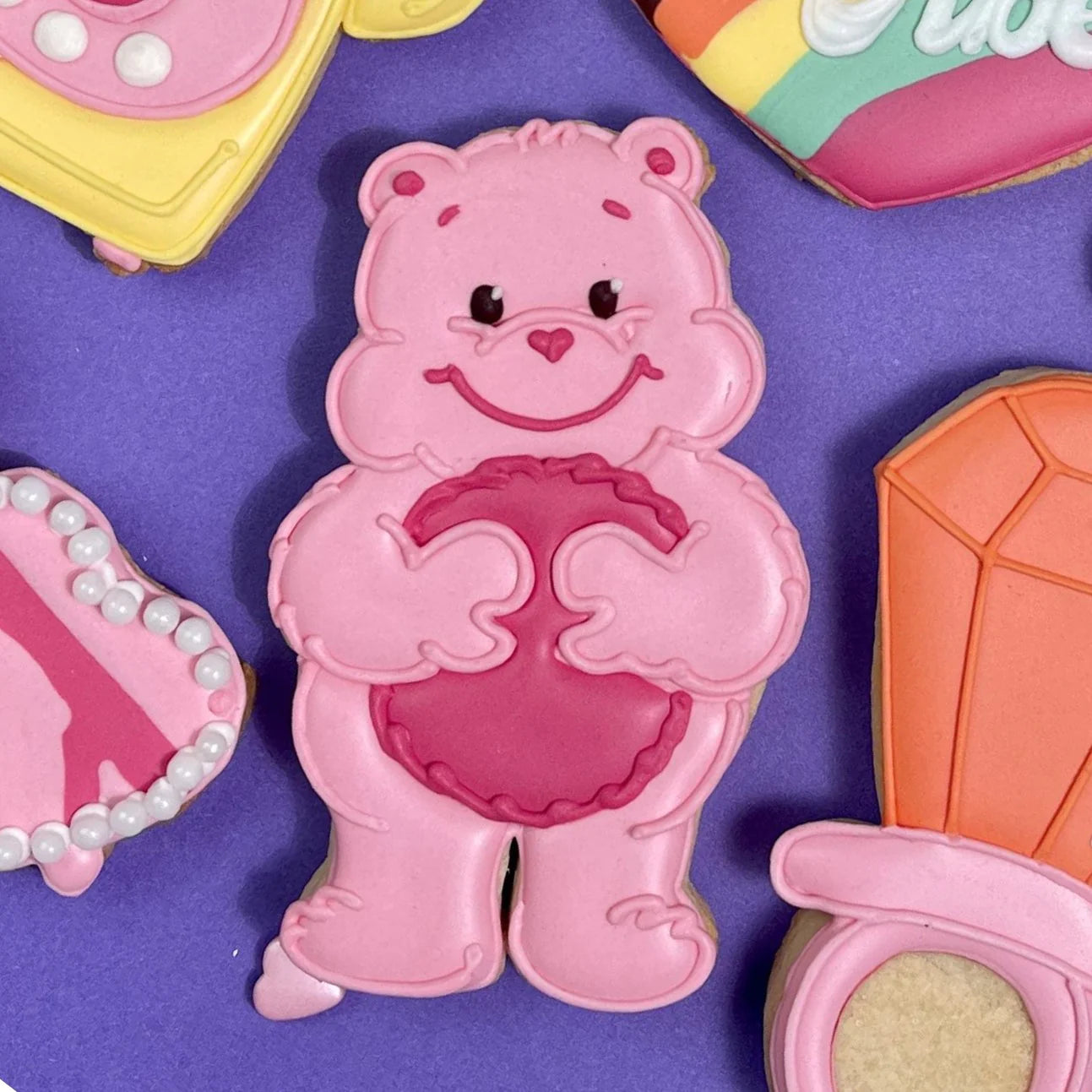 Caring Bear Cutter and Dough Imprint Set by The Confectionist