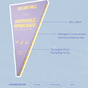 Clear Disposable Piping Bags 15inch 50 Pack