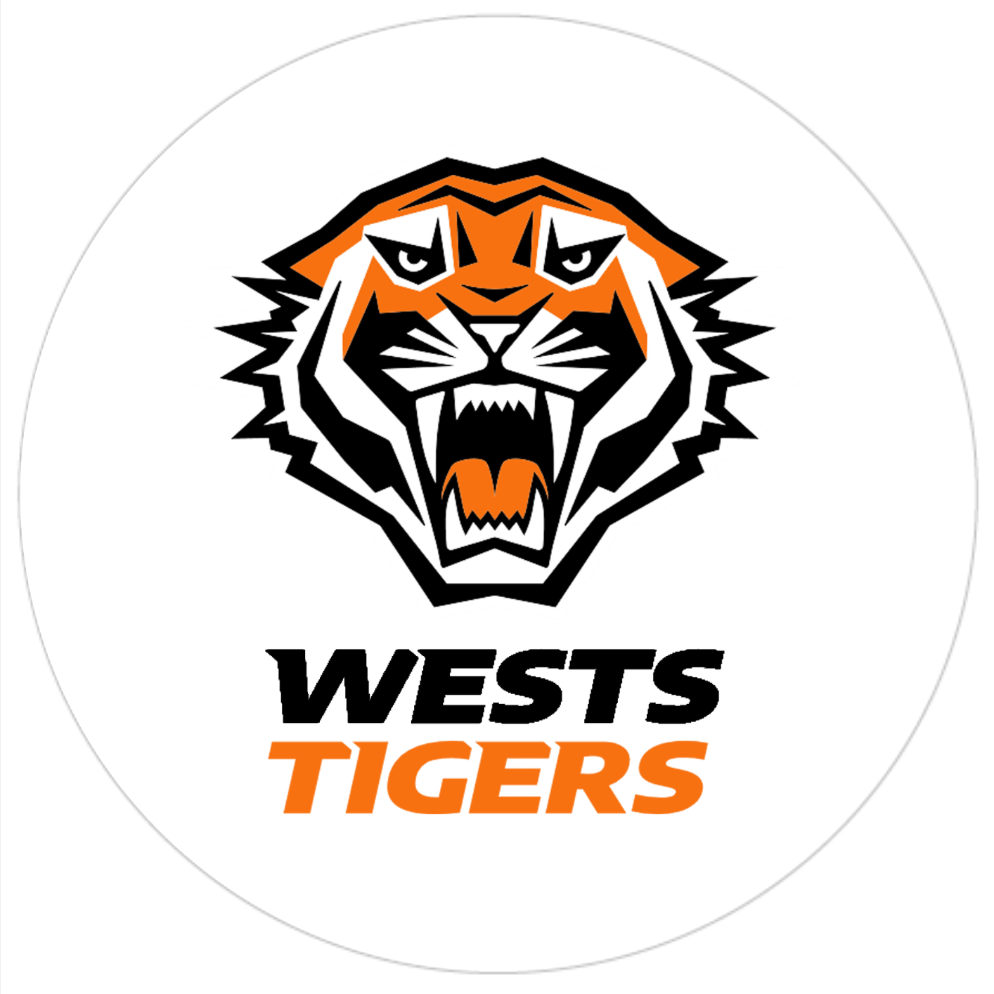 West Tigers Logo 8 Inch Round Edible Images