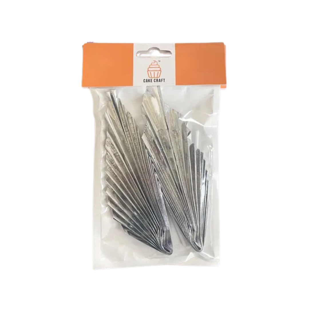 Metallic Silver Fan Topper Set 2 Piece