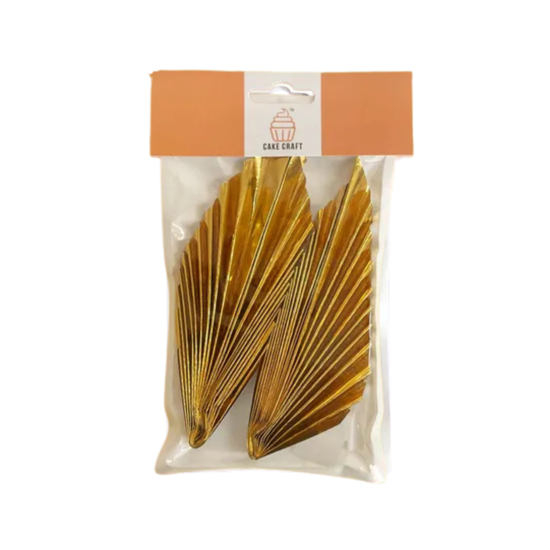 Fan Metallic Gold Topper Set 2pce