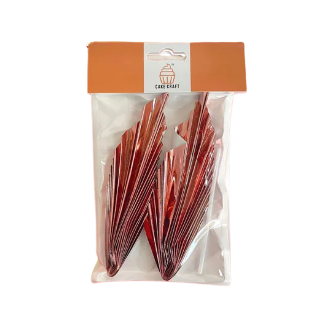 Metallic Rose Gold Fan Topper Set 2 Piece