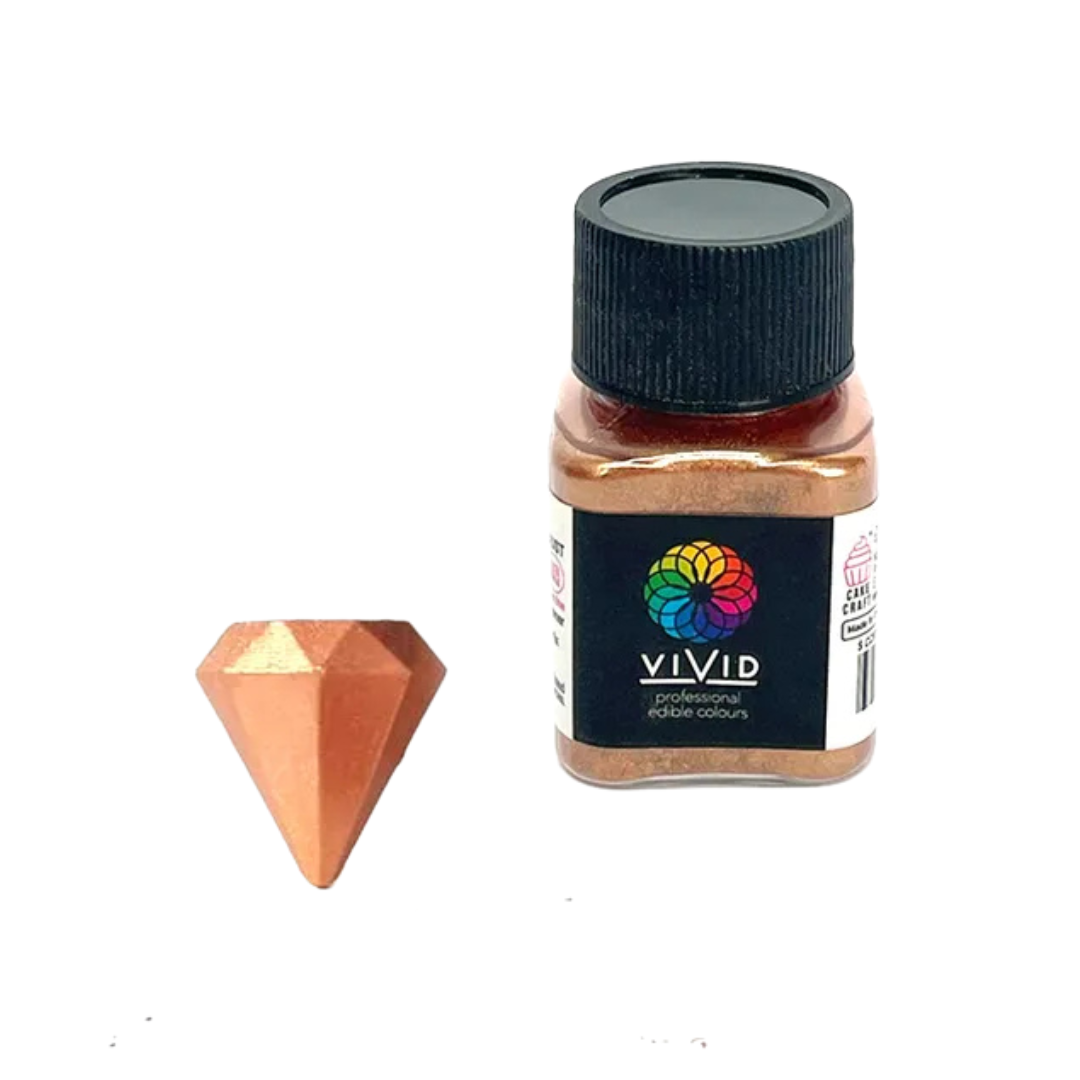 VIVID ROSE GOLD EDIBLE METALLIC DUST 10G