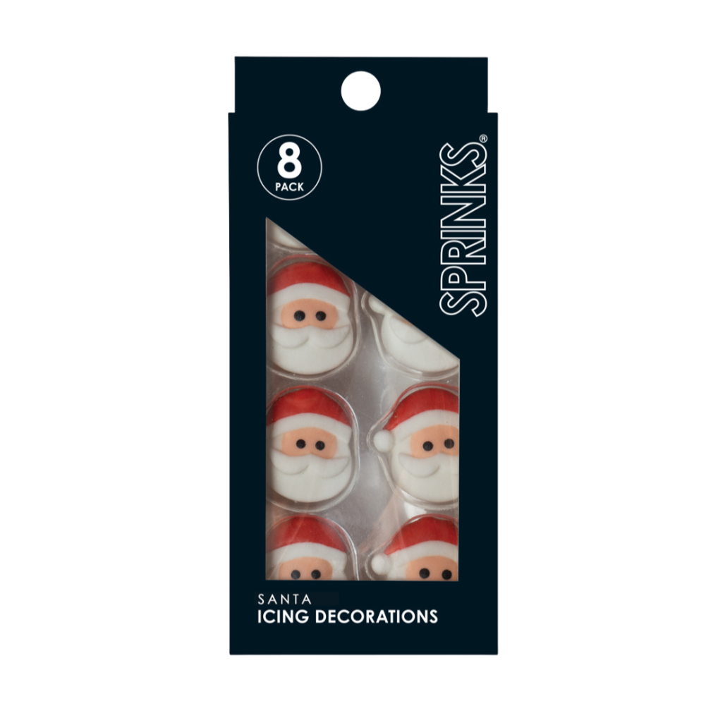 SPRINKS Icing Decorations - SANTA (8 pieces)
