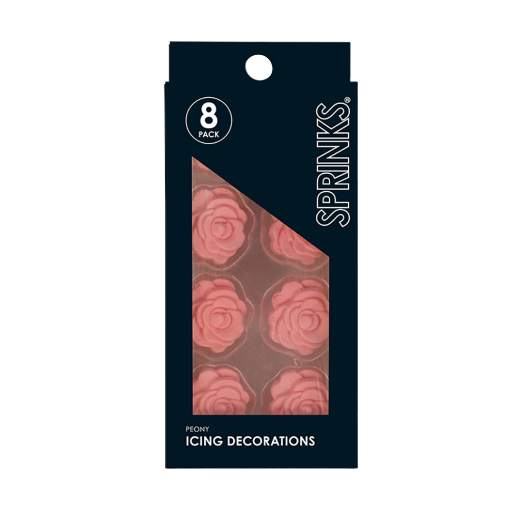 SPRINKS Icing Decorations PEONY (8 pieces)