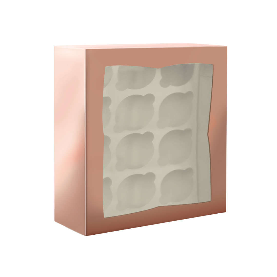 Cupcake Box ROSE GOLD holds 12