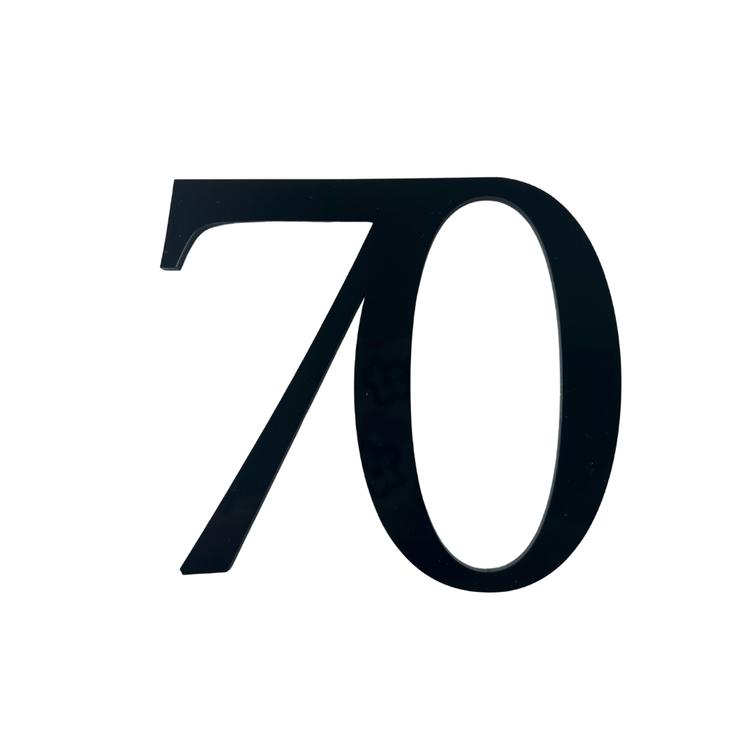 70 BLACK 10CM ACRYLIC CAKE FROPPER