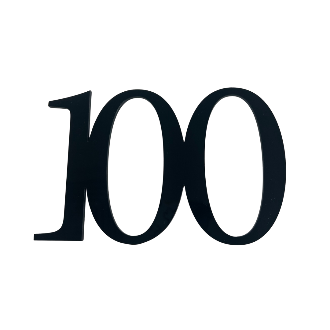 100 BLACK 10CM ACRYLIC CAKE FROPPER