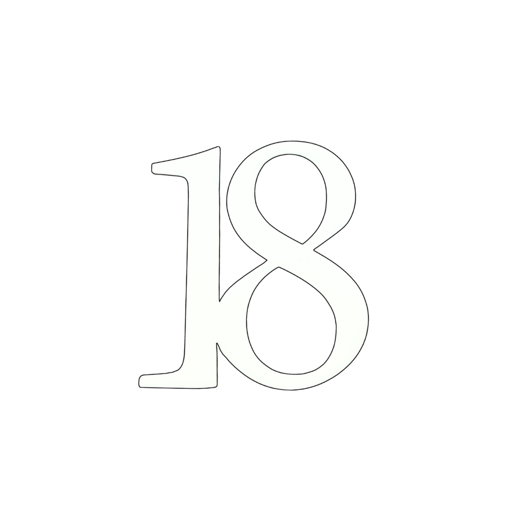 18 WHITE 10CM ACRYLIC CAKE FROPPER