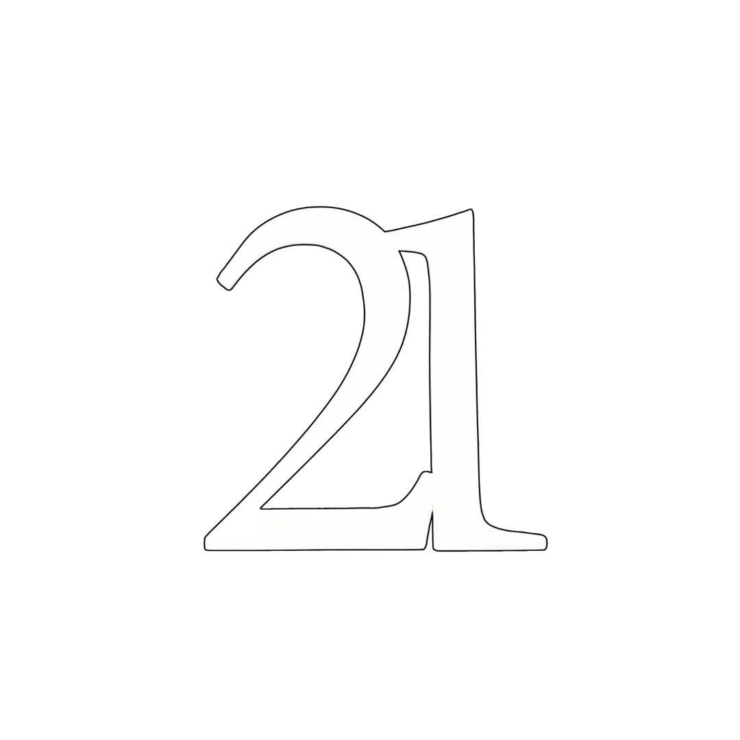 21 White 10cm Acrylic Cake Fropper