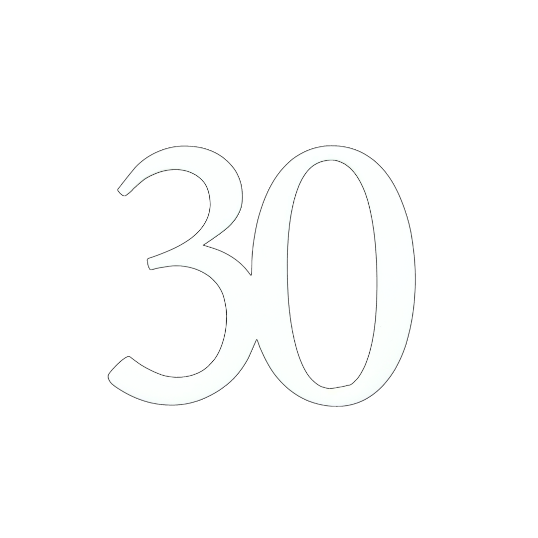 30 WHITE 10CM ACRYLIC CAKE FROPPER