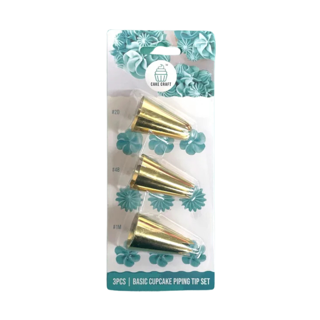 Basic Cupcake Piping Tip 3 Piece Set
