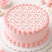 Pink Cowgirl Edible Image Template