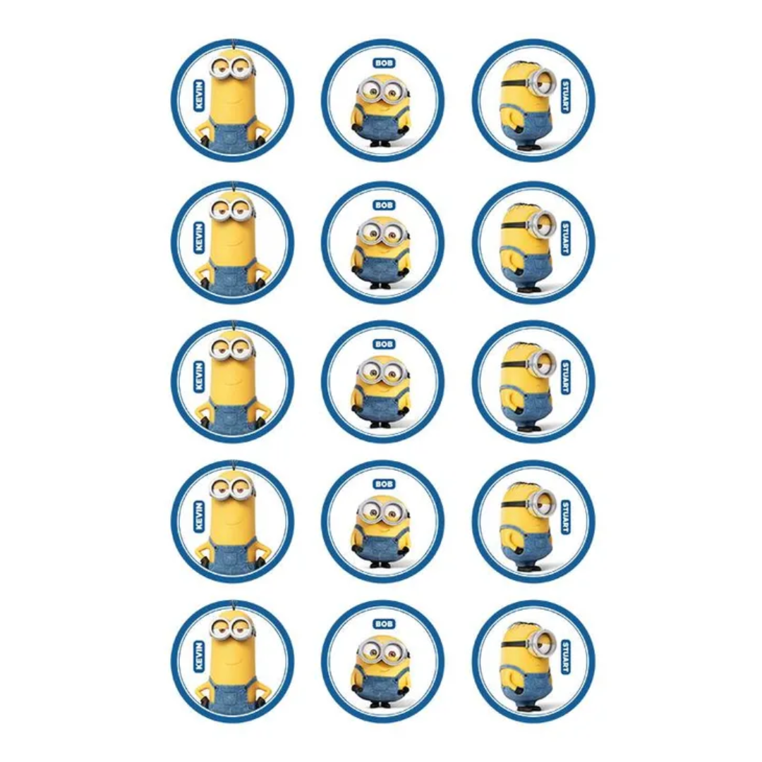 Minions 5cm Images 15 Per Sheet