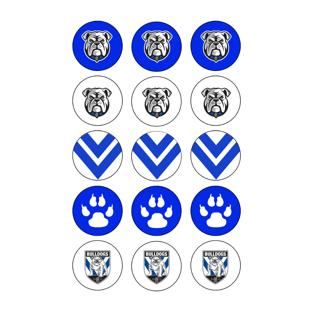 CB Bulldogs Cupcake Edible Images