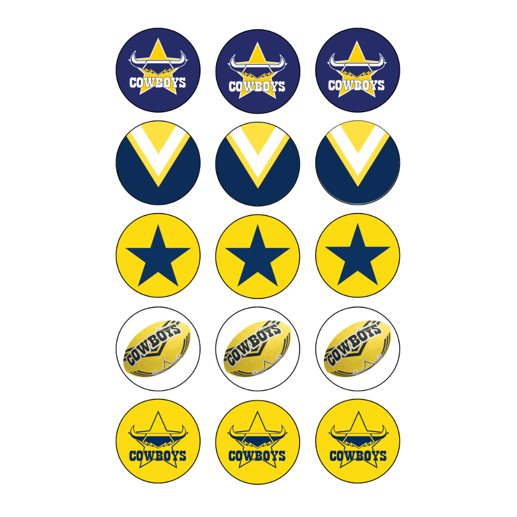 Cowboys Cupcake Edible Images