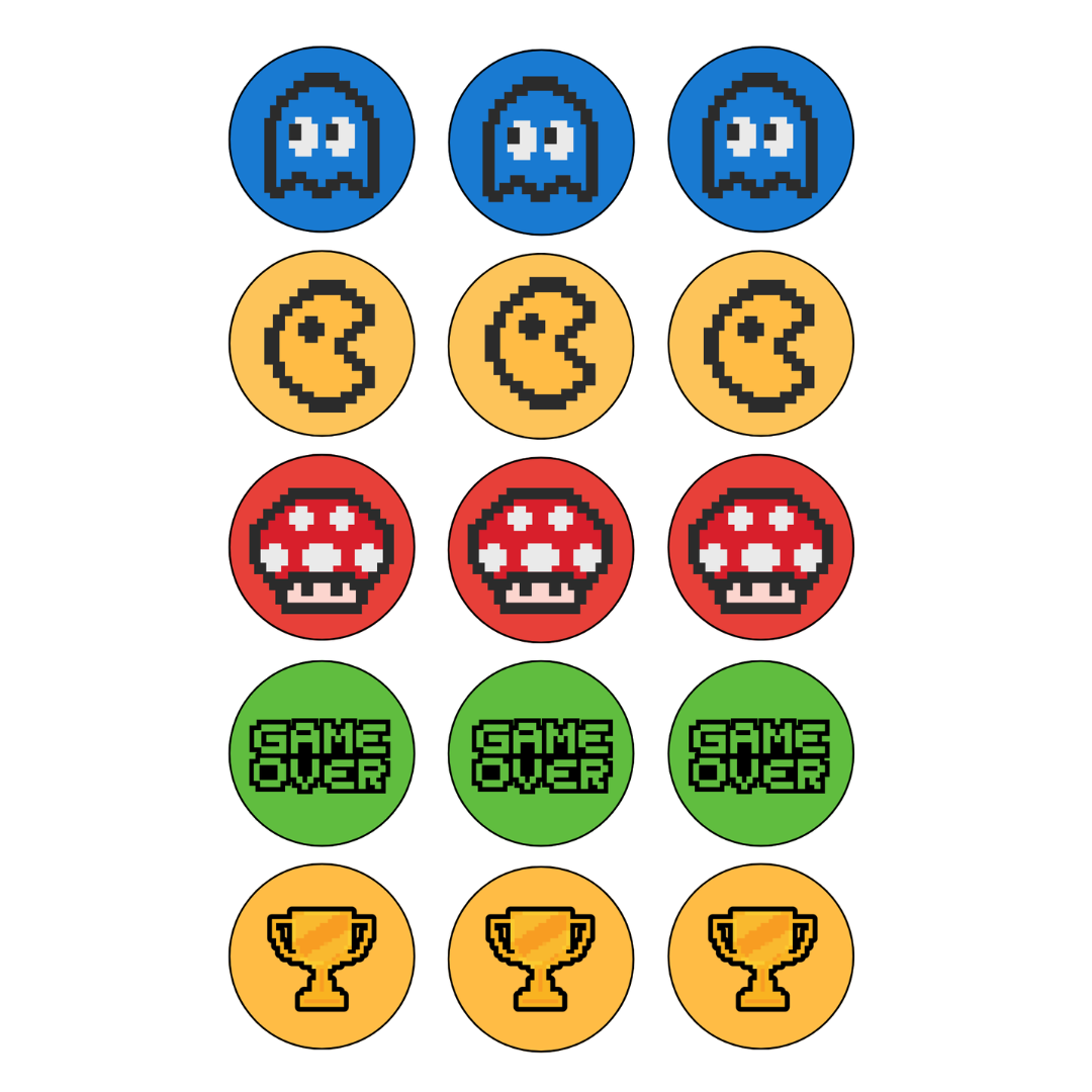 Video Games Cupcake Edible Images