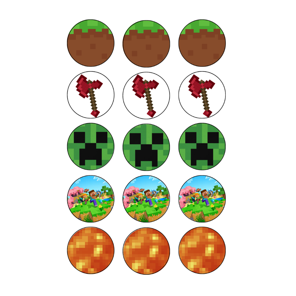 Brick Man Cupcake Edible Images