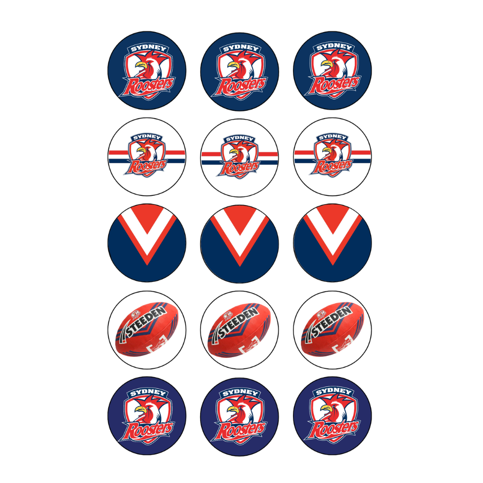 Roosters Cupcake Edible Images